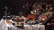 Pieter Claesz with Turkey Pie oil on canvas